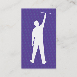 Window Cleaner Sillouette Business Card