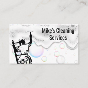 Window Cleaner Soap Bubble Suds Business Card