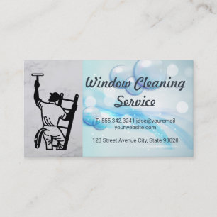 Window Cleaner   Soap Bubbles Business Card