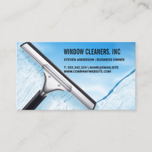 Window Cleaner Squeegee House Service Business Card