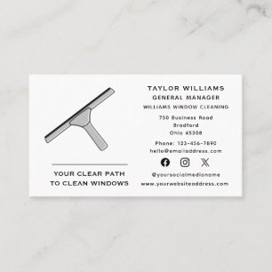 Window Cleaner Washing Cleaning Clean Social Media Business Card