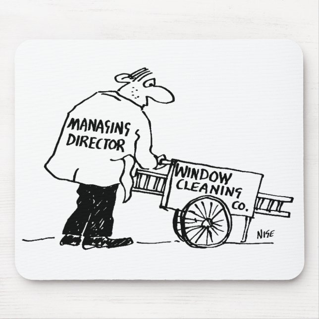 Window Cleaner with Window Cleaning Cart Mouse Mat (Front)