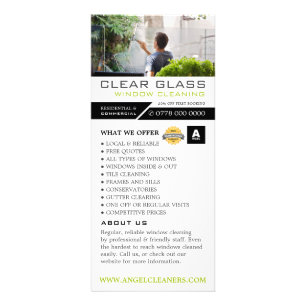 Window Cleaners, Cleaning Service Price List Rack Card