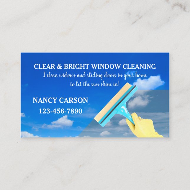 Window Cleaning Business Card (Front)
