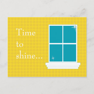 Window Cleaning Post Card YELLOW