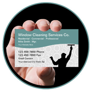 Window Cleaning Professional Business Card Design
