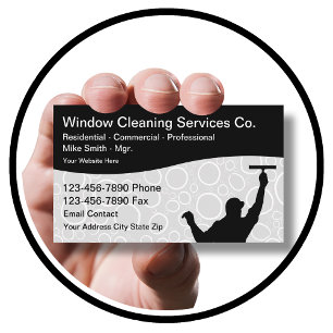 Window Cleaning Professional Services Business Card