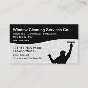 Window Cleaning Professional Services Business Card