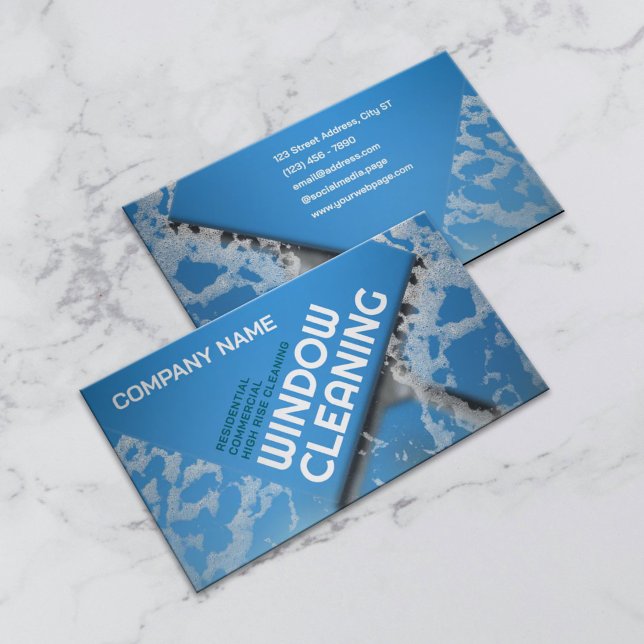 Window cleaning service  business card (Creator Uploaded)