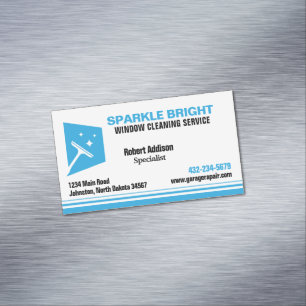 Window Cleaning Service Magnetic Business Card