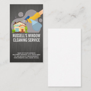 Window Cleaning Service Spray Home Business Card