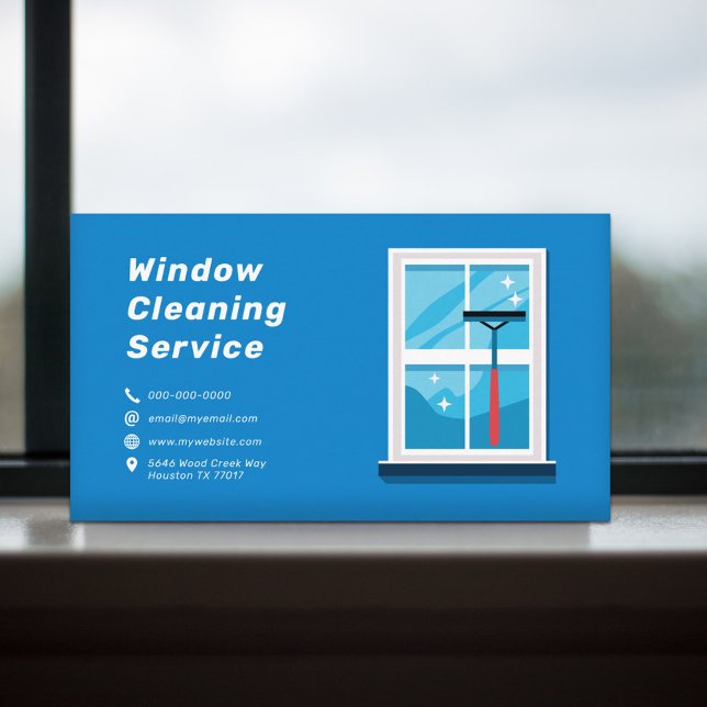 Window Cleaning Services Business Card (Window Cleaning Services Business Card)