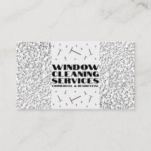 Window Cleaning Services Commercial Residential Business Card