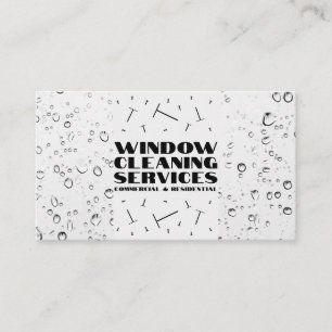 Window Cleaning Services Commercial Residential Business Card