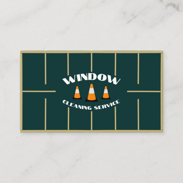 Window Cleaning Washing Commercial Services Pro Business Card (Front)