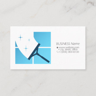 Window cleaning with scraper business card