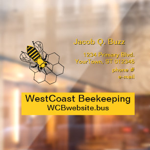 Window Cling - Bee Business