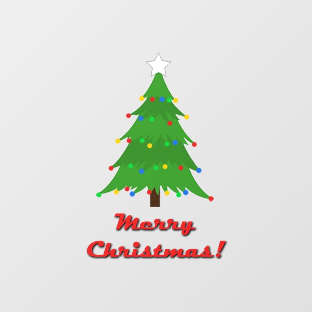 Window Cling, Christmas Tree size:5x7.5" Window Cling (Sheet)