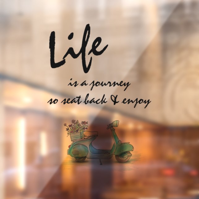 Window Cling - French Scooter Life is a journey (Sheet 2)