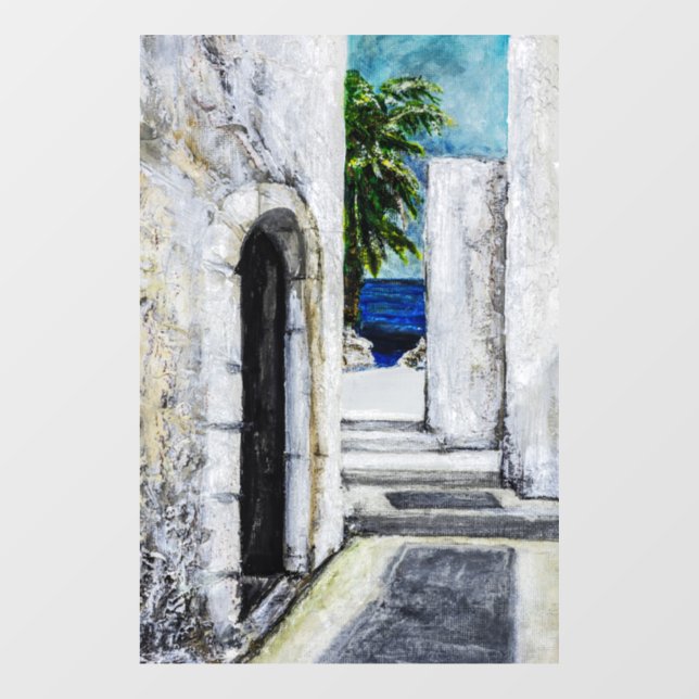 Window Cling - Mediterranean Passage To The Sea (Sheet)