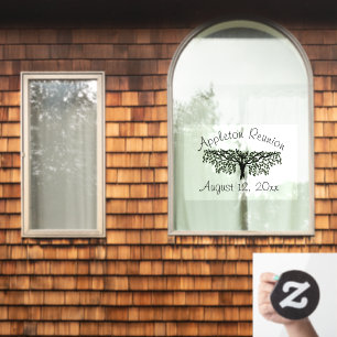 Window Cling - Oak Tree and Event Name Dates