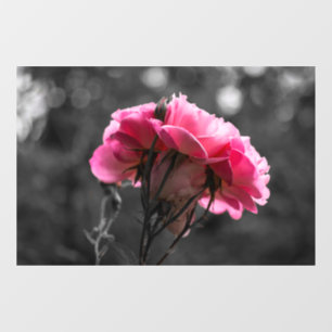 Window Cling - Pink Rose Eleganace