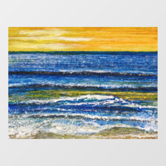 Window Cling - Seaside Sunset And Sea Waves