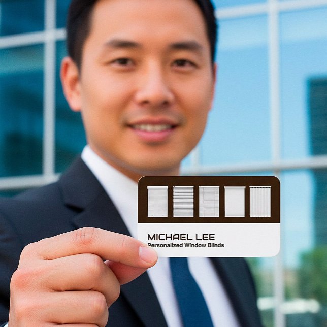 Window Coverings Custom QR Kraft Business Card (Window Coverings QR Kraft Business Cards)