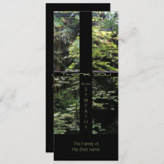 Window Cross on Nature Garden Sympathy Thank You I Invitation