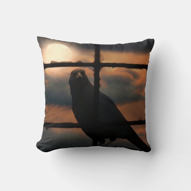 Window Crow Pillow (Front)
