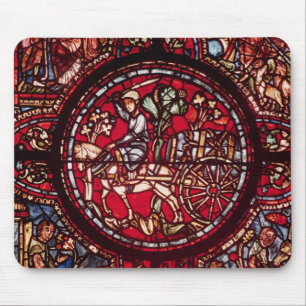 Window depicting a wine merchant mouse mat