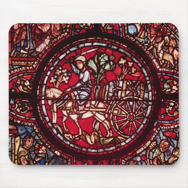 Window depicting a wine merchant mouse mat (Front)