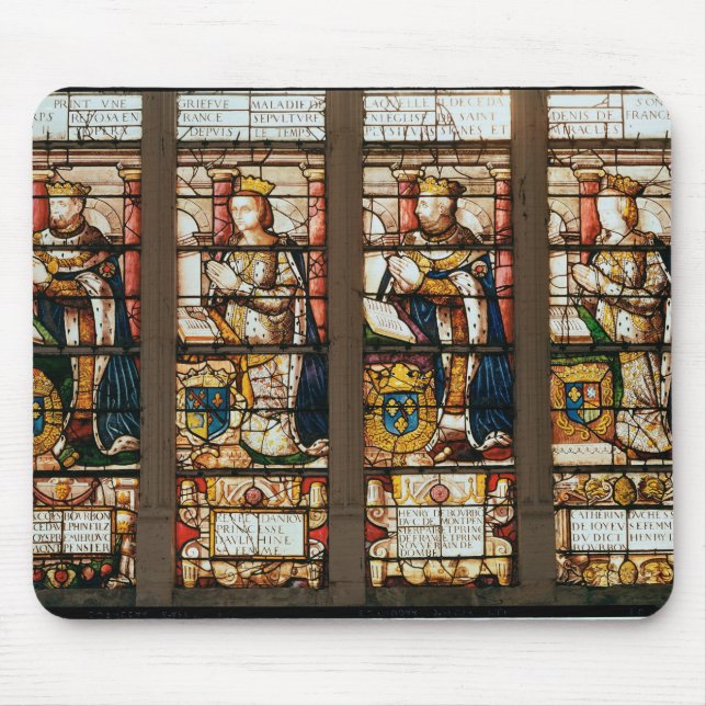 Window depicting Francois de Bourbon Mouse Mat (Front)