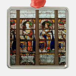 Window depicting Jacques de Bourbon Metal Tree Decoration
