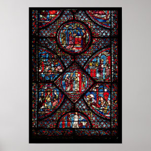 Window depicting scenes poster