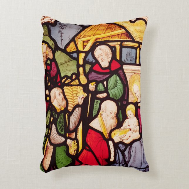 Window depicting the Adoration of the Magi Decorative Cushion (Front(Vertical))