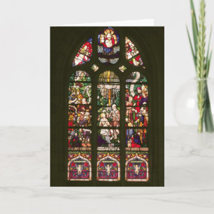 Window depicting the baptism of Christ, 1490 Card