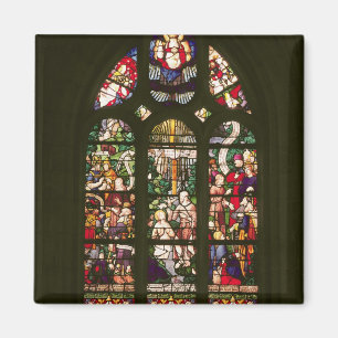 Window depicting the baptism of Christ, 1490 Magnet