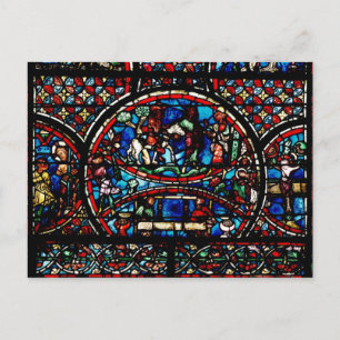 Window depicting the Good Samaritan Postcard