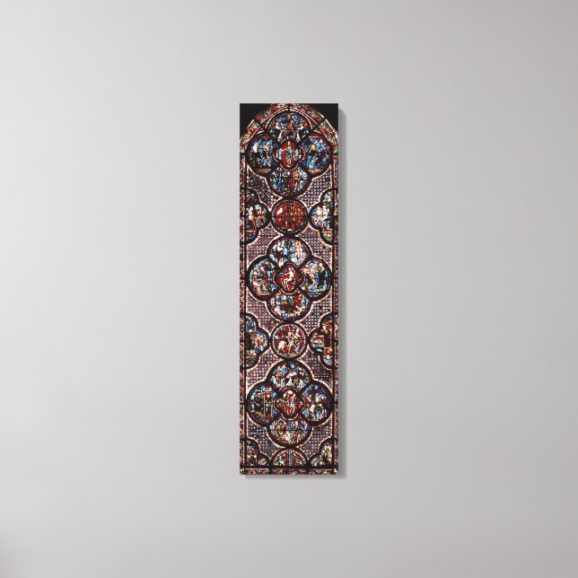 Window depicting the Parable of the Good Canvas Print (Front)