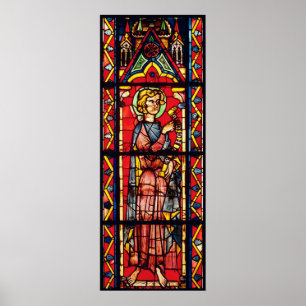 Window depicting the prophet Obadiah, c.1270-75 Poster