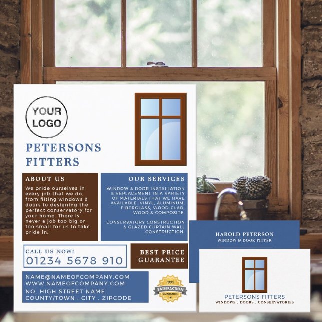 Window Design, Window & Door Fitter Company Flyer (Creator Uploaded)