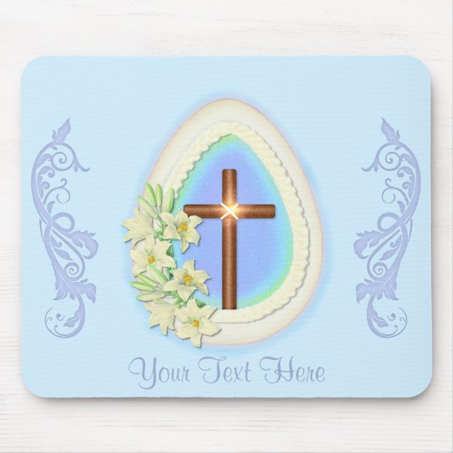 Window Egg and Cross Mouse Mat (Front)