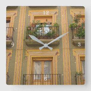 Window Espana Photo Square Wall Clock