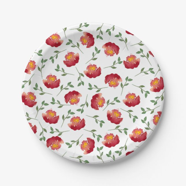 Window Flower Boxes Paper Plate (Front)