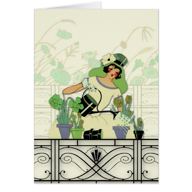 WINDOW GARDEN, ART DECO LADY: SUMMER GREENS (Front)
