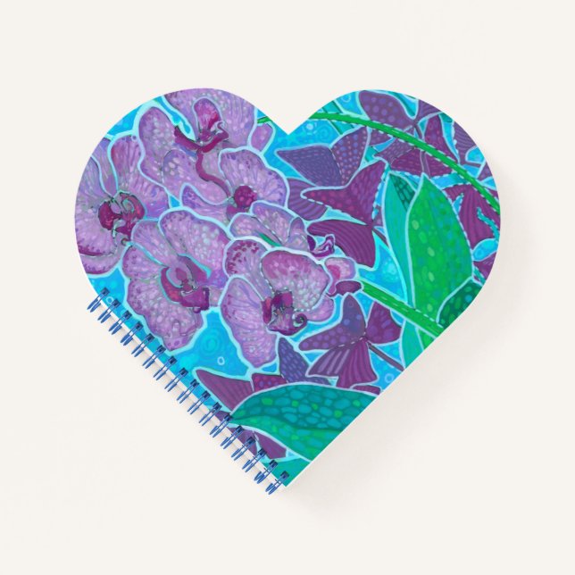 Window Garden Orchid Flowers Floral Botanical Art Notebook (Front)