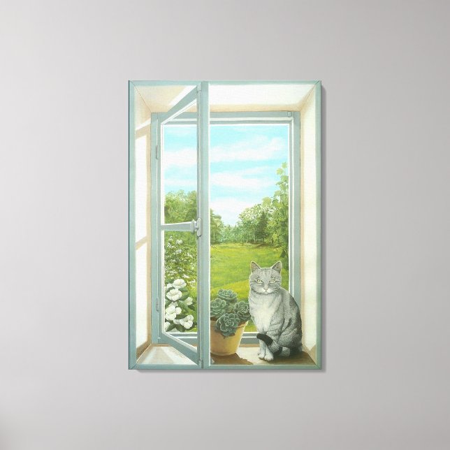 "Window Garden View" Canvas Print (Front)