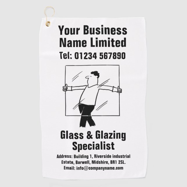 Window Glass & Glazing Design Golf Towel (Front)