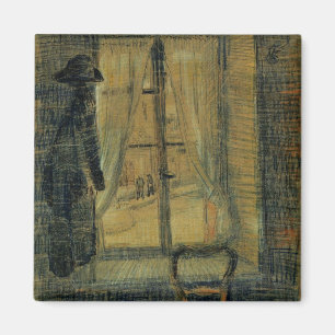 Window in Bataille Restaurant by Vincent van Gogh Magnet